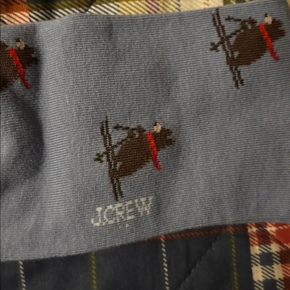 2 for $15 - J. Crew Blue Skiing Dog Socks - Picture 4 of 4